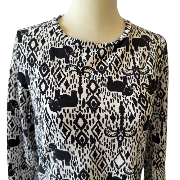 IBKUL TOP ATHLETIC PULL ON ELEPHANT PRINT GOLF OUTDOORS UPF NYLON LONG SLEEVE S - Picture 2 of 11